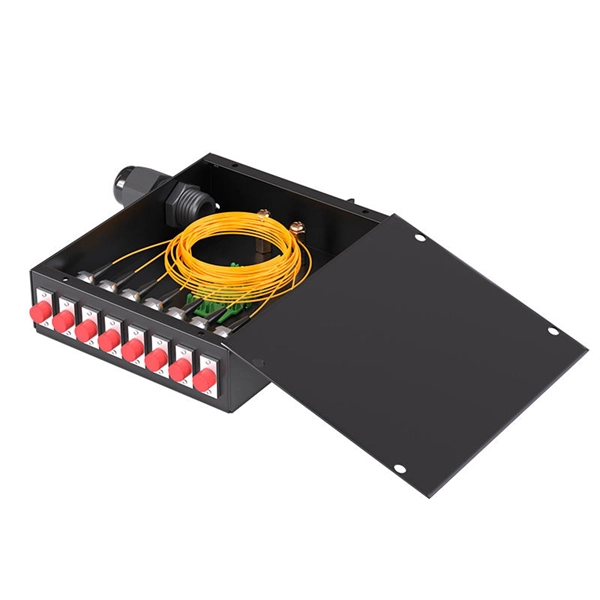 Connect 2 cores from the 12-core fiber optic cable connector