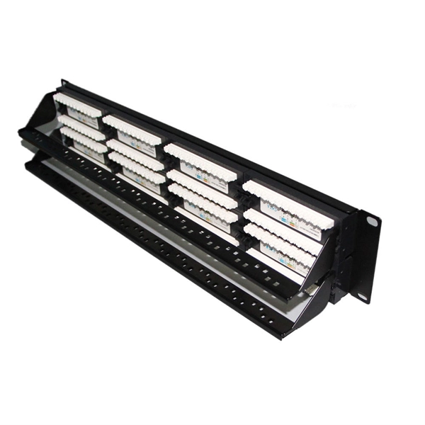 Black U-shaped steel cable tray