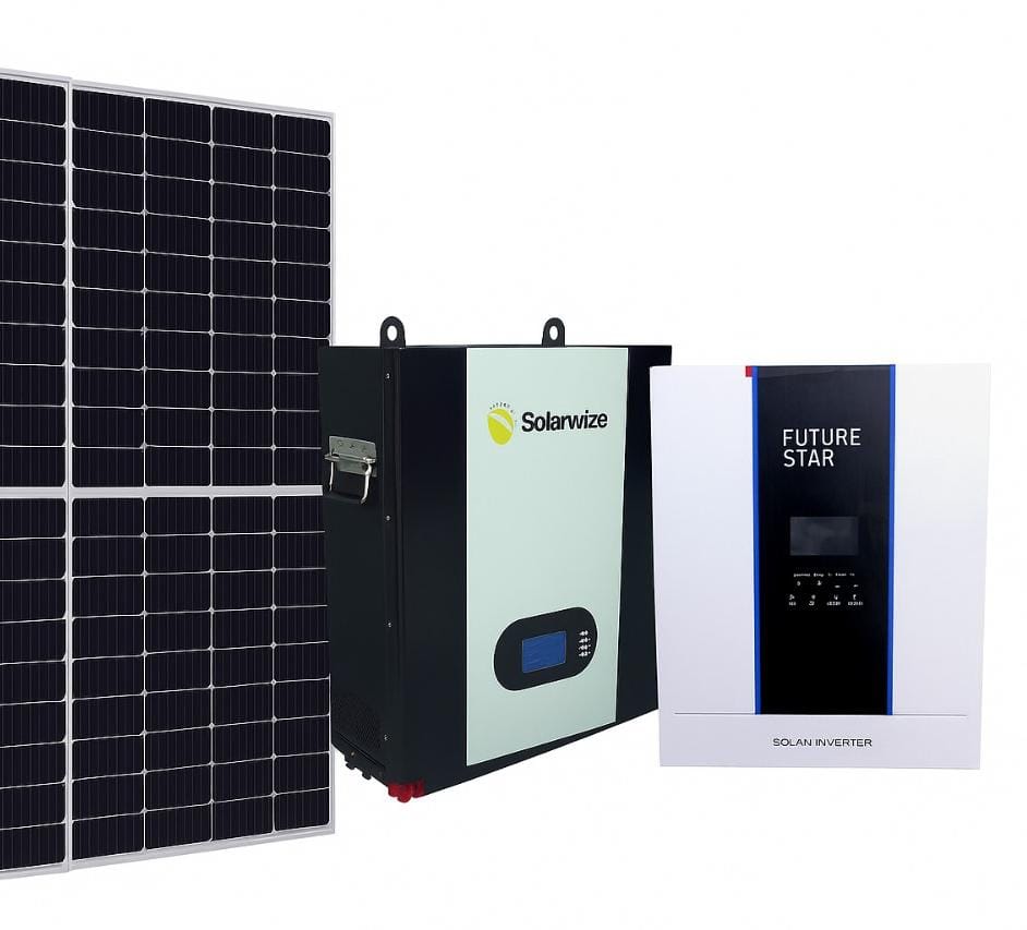 Complete off-Grid solar power kit 3kw future star hybrid inverter 3x 585w canadian solar panel